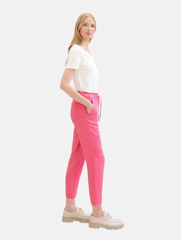 TOM TAILOR Regular Trousers in Pink