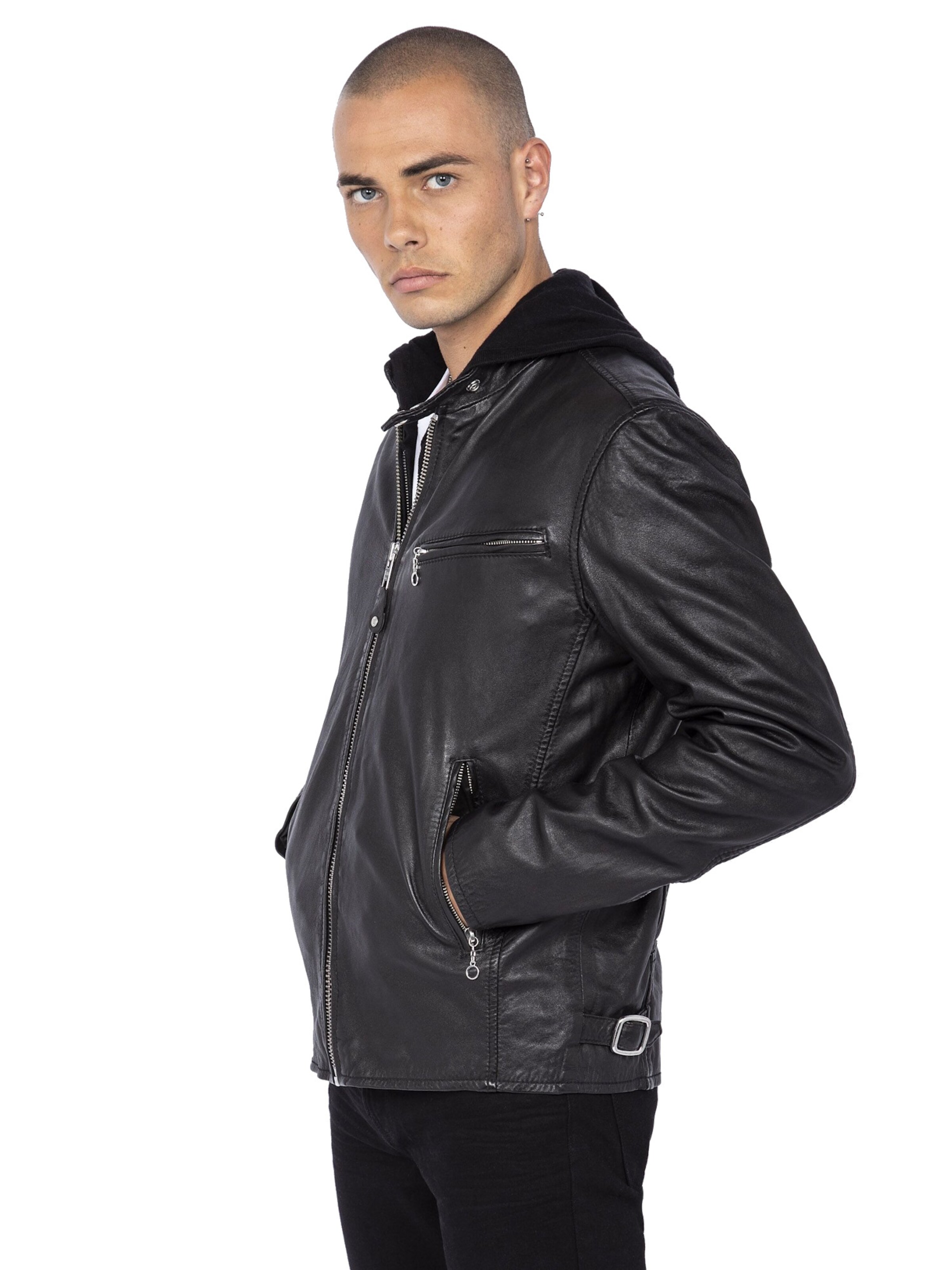 Veste mi-saison Schott NYC en noir