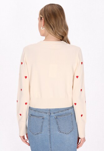MYMO Gebreid vest in Wit