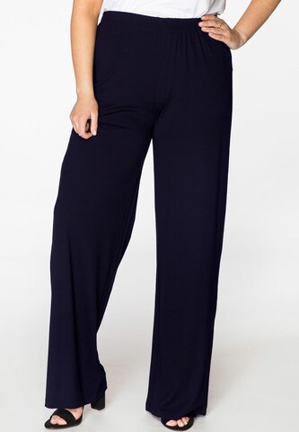 YOEK Regular Broek in Blauw: voorkant