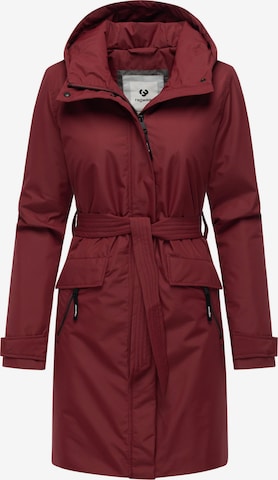 Manteau fonctionnel 'Horatia' Ragwear en rouge : devant