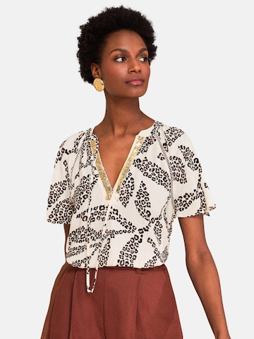 love & roses Blouse in Beige: front