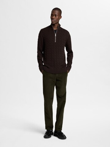 Pull-over SELECTED en marron