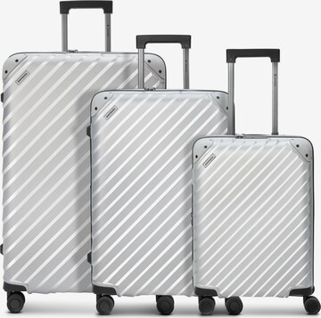 Ensemble de bagages Pactastic en argent : devant