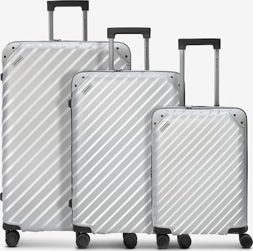 Pactastic Suitcase Set in Silver: front