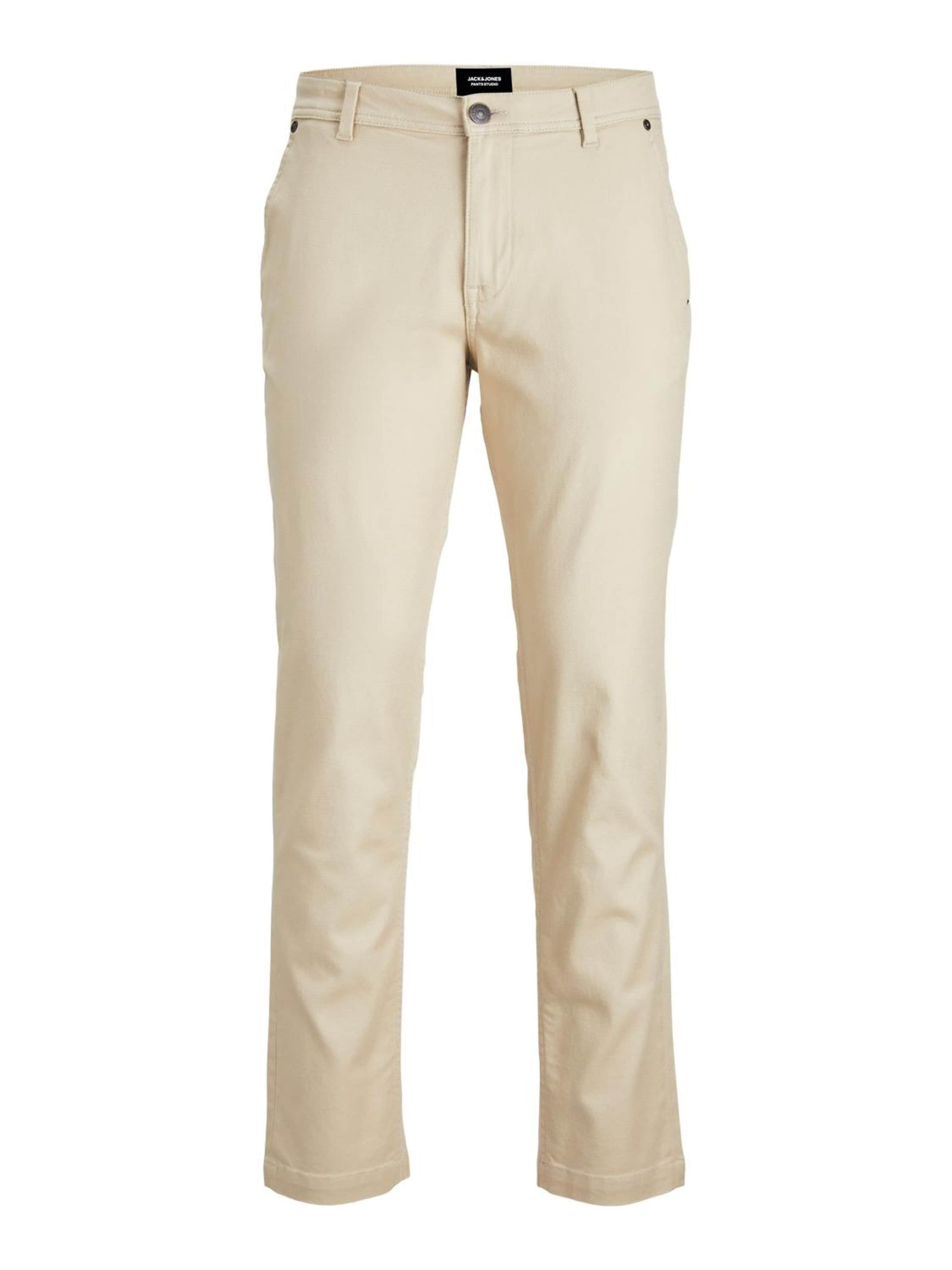 JACK & JONES Lærredsbukser i beige: forside