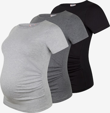 M.M.C. Shirt 'Basic Umstandsmode Kurzarm' in Grey: front