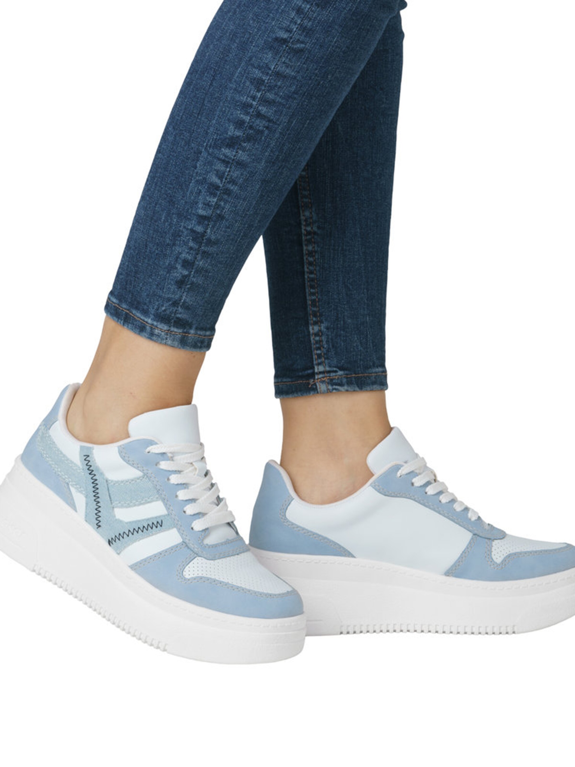 Rieker Ниски маратонки в синьо