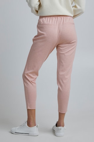 ICHI Slim fit Pleat-front trousers 'IHKATE PA' in Pink