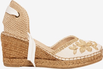 Sandales 'Alpargata Cuña 7 cm' Alhamas en beige : devant