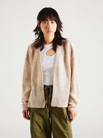 Frieda & Freddies NY Gebreid vest in Beige: voorkant