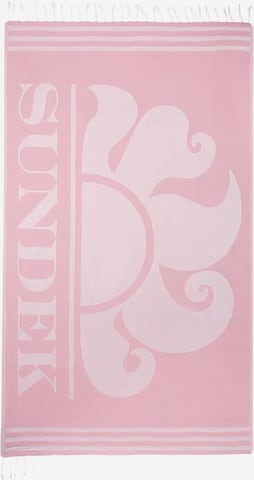 Sundek - Toalha de praia 'Fouta' em rosa: frente