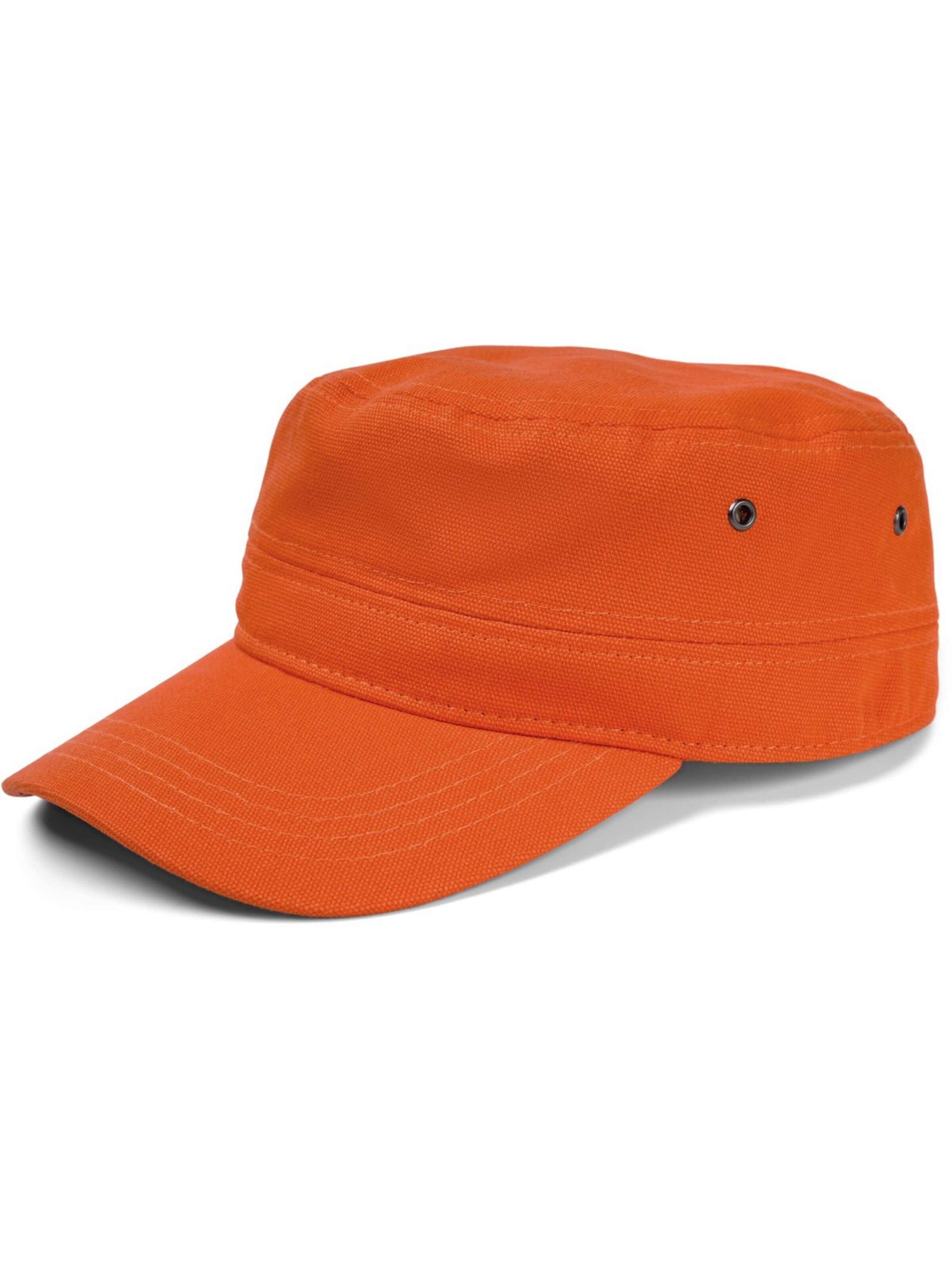 styleBREAKER Cap 'Military Cap Baumwoll Canvas' in Orange: front