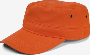 styleBREAKER Cap 'Military Cap Baumwoll Canvas' in Orange: front