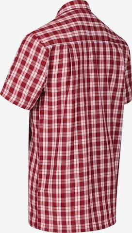 REGATTA Regular fit Athletic Button Up Shirt 'Mindano V' in Red
