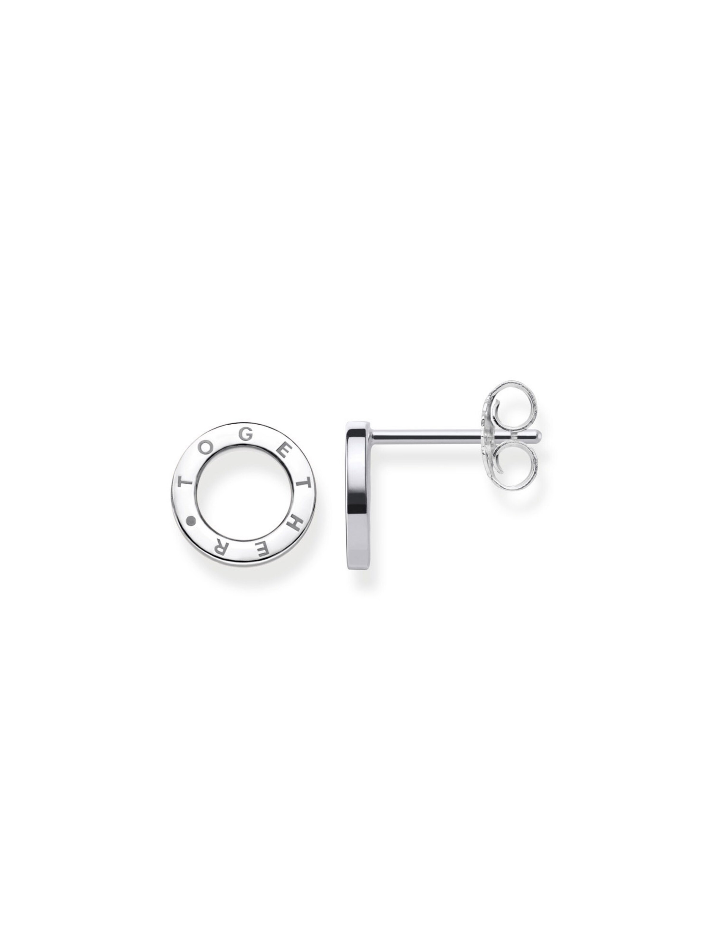 Thomas Sabo Earrings 'TOGETHER' in Silver: front