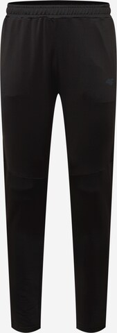 Effilé Pantalon de sport 4F en noir : devant