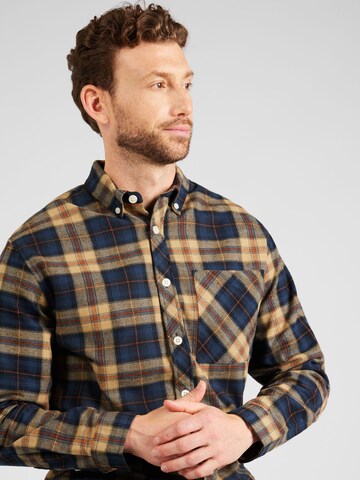 Redefined Rebel Regular fit Button Up Shirt 'Stephen' in Brown