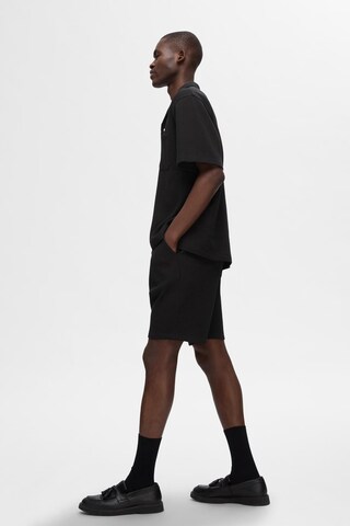 Loosefit Pantalon 'Slhcasper' SELECTED HOMME en noir