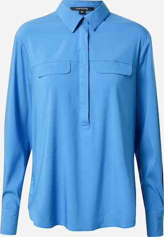 COMMA Regular Блуза в синьо: отпред