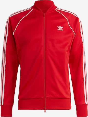 ADIDAS ORIGINALS Zip-Up Hoodie 'Adicolor Classics Sst' in Red: front