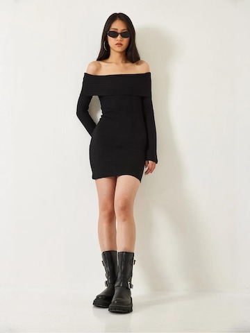 Bianco Lucci Gebreide jurk in Zwart