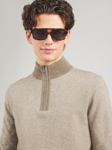 BOSS Sweater 'Hettore' in Brown