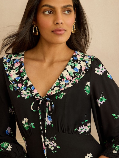 love & roses Blūžkleita, krāsa - debeszils / gaiši zaļš / pasteļrozā / melns, Preces skats