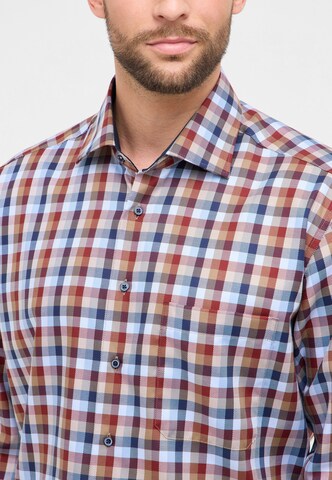 ETERNA Comfort fit Button Up Shirt in Blue