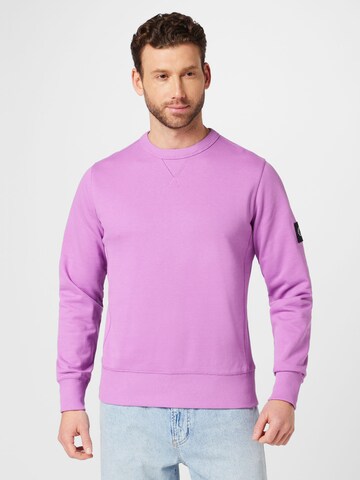 Calvin Klein Jeans Regular fit Sweatshirt in Lila: voorkant