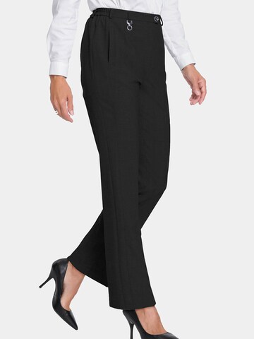 Goldner Regular Pantalon 'Carla' in Zwart: voorkant