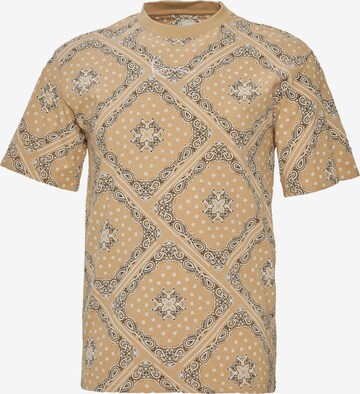 T-Shirt Karl Kani en beige : devant