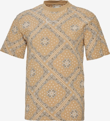 T-Shirt Karl Kani en beige : devant