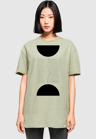 Merchcode Shirt 'Abstract Lines' in Green: front