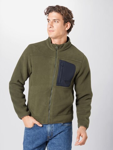 Only & Sons Fleece jacket 'HIKE' in Green: front