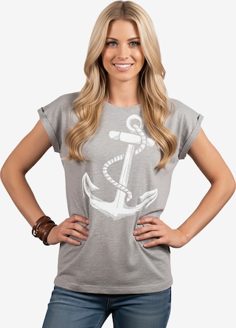 MAKAYA Shirt 'Anker' in Grey: front