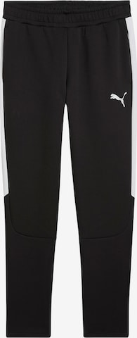 Slimfit Pantaloni sportivi 'teamEVOSTRIPE' di PUMA in nero: frontale