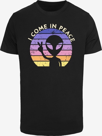 T-Shirt 'Alien Peace Sunset' F4NT4STIC en noir : devant