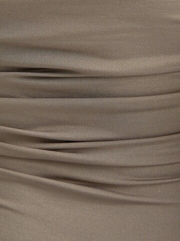 Bershka Shirt Bodysuit in Grey