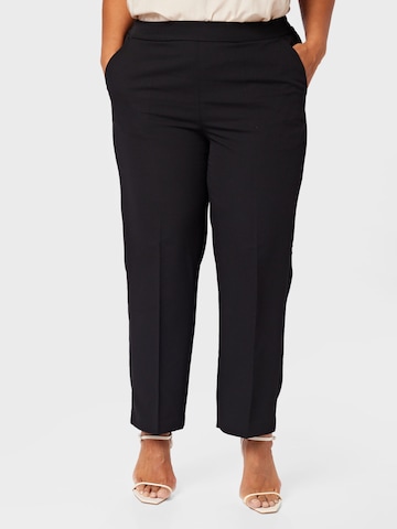 Regular Pantalon à plis 'Sakira' KAFFE CURVE en noir : devant
