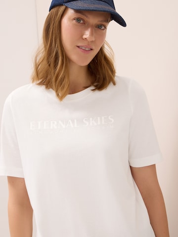 CECIL Тениска 'Eternal Skies' в бяло