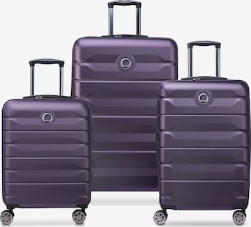 Ensemble de bagages Delsey Paris en violet : devant