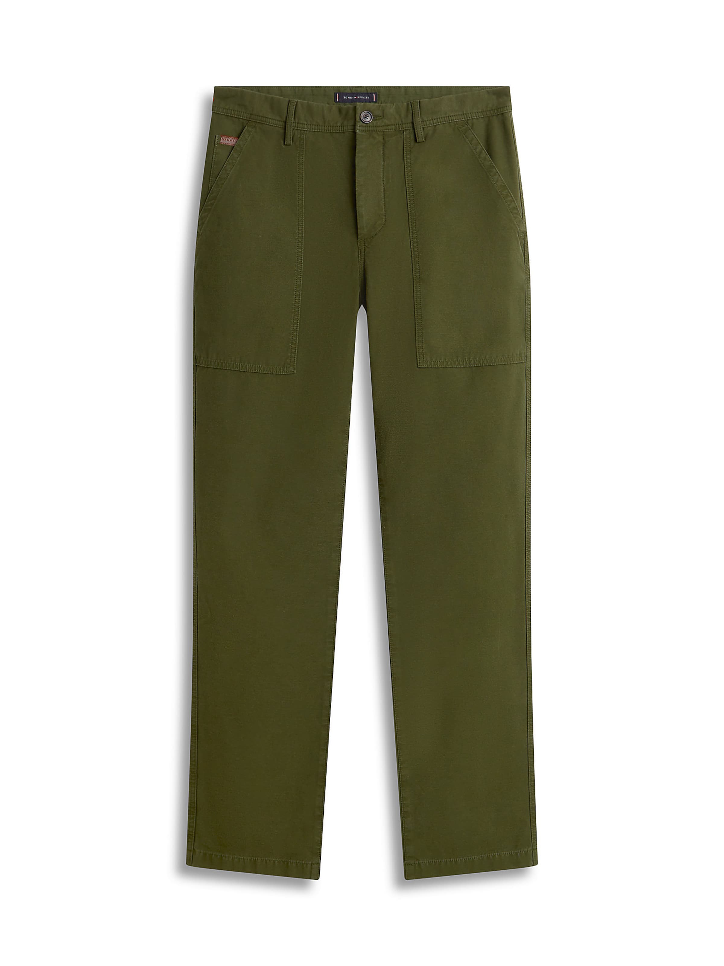 Regular Pantalon chino TOMMY HILFIGER en vert : devant