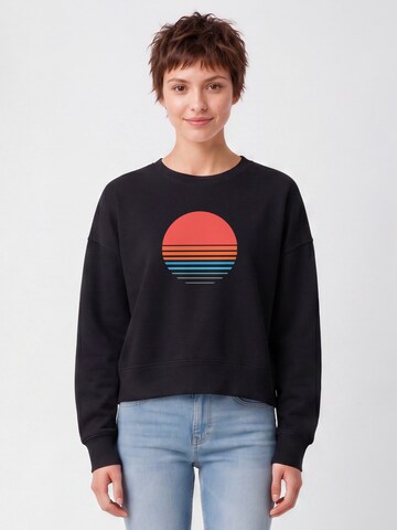 Watapparel Sweatshirt 'Abstract 03' in Schwarz: Vorderseite