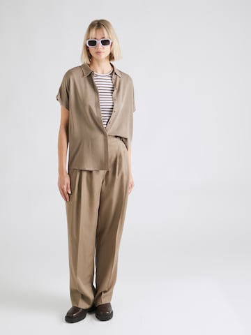 ARMEDANGELS Loose fit Pleat-front trousers 'KAYAH' in Brown