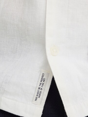 Casual Friday Regular Fit Leinenhemd ' CFSauby Linen Mix ' in Weiß
