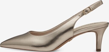 TAMARIS Slingback Pumps in Gold