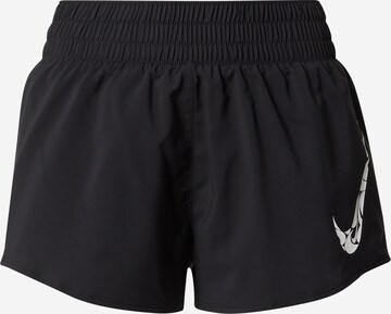 NIKE Regular Sportbroek 'ONE SWSH' in Zwart: voorkant