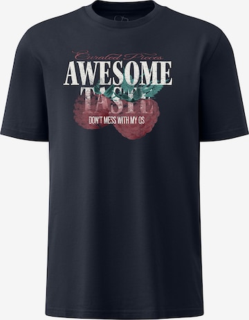 QS T-Shirt in Blau: Vorderseite