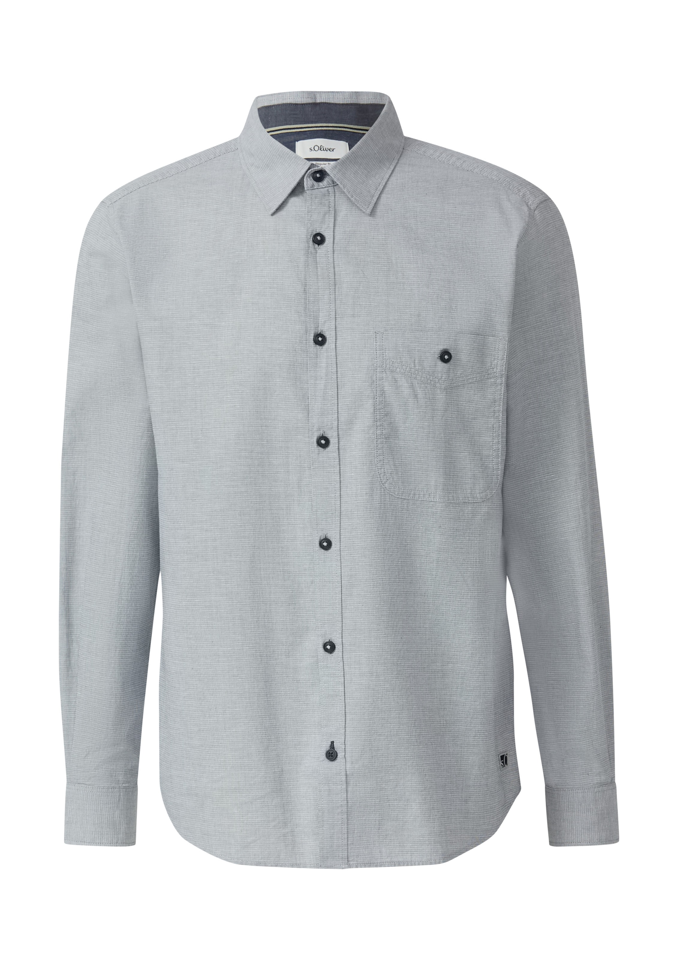 s.Oliver Regular fit Πουκάμισο σε γκρι: μπροστά
